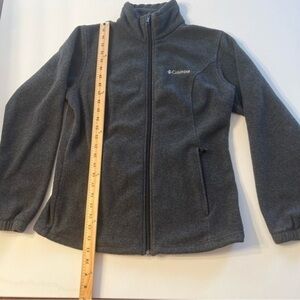 Columbia Womens Full Zip Up Fleece Jacket Long Sleeves Charcoal Size Small‎ (B)